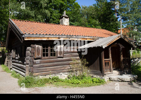 typical old norvegian house in wooden style Stock Photo