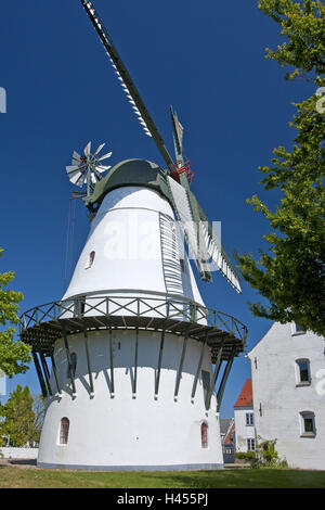 Denmark, Jutland, Sonderborg, windmill, Stock Photo