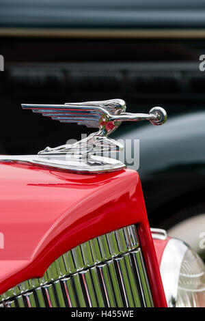 Goddess Of Speed Hood Ornament on an 1937 Packard 120. Classic vintage American car Stock Photo