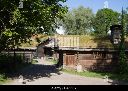 typical old norvegian house in wooden style Stock Photo