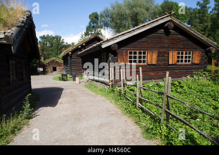 typical old norvegian house in wooden style Stock Photo