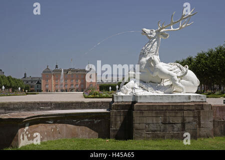 Germany, Baden-Wurttemberg, Schwetzingen, lock, castle grounds, Stock Photo