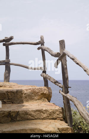 Italy, Sardinia, 'Costa Paradiso', stairs, railing, detail, Stock Photo