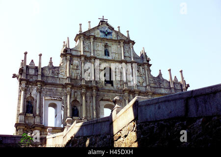 China, Macau, old town, Ruinas de Sao Paulo, Stock Photo