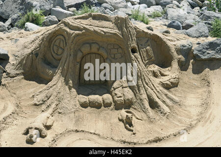 Spain, Canary islands, island grain Canaria, Maspalomas, Playa de Maspalomas, Oasis, sand castle, Stock Photo