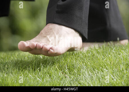 Turfs, man, foot, barefoot, medium close-up, detail, Stock Photo