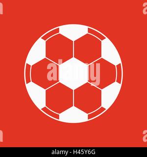 Soccer ball or football flat vector icon simple black style ...