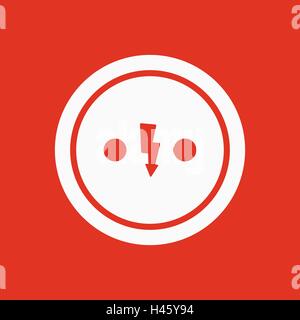 The Electrical Outlet icon. Socket symbol. Flat Stock Vector