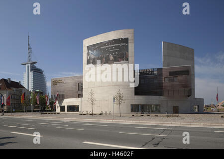 Germany, Bremerhaven, emigrant's museum and Atlantic hotel Sail city, Stock Photo