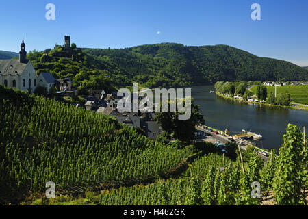Germany, Rhineland-Palatinate, Moselle valley, hatchet stone, Stock Photo