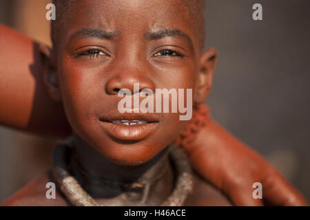 Africa, Namibia, region of Kunene, Kaokoveld, Himba boy, portrait, Stock Photo