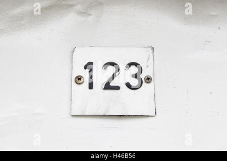 Number in street, odd number of information Stock Photo