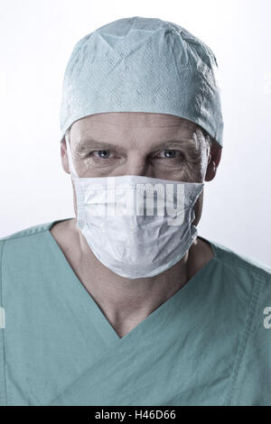 Op. doctor with mask, portrait, Stock Photo