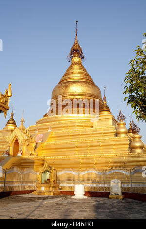 Myanmar, Shwezigon pagoda in Mandalay, Stock Photo