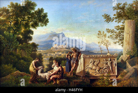Greek Fantasy Landscape with Resting Shepherd 1823 Karl Friedrich Schinkel 1781-1841 German Germany