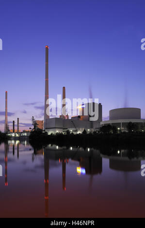 Germany, Baden-Wurttemberg, cogeneration plant Old brook, Stock Photo