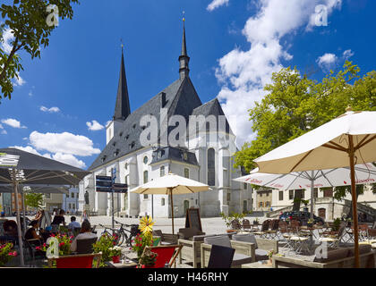 Herderplatz with Herder Church in Weimar, Thuringia, Germany Stock Photo