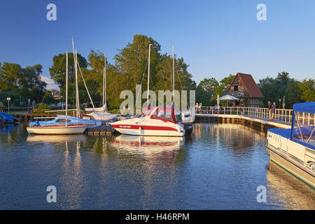 Marina in Uckeritz, Usedom Island, Mecklenburg Western Pomerania, Germany Stock Photo