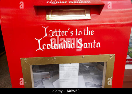 letters to the icelandic santa postbox in reykjavik Iceland Stock Photo