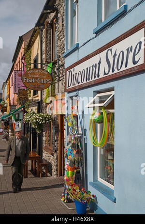 Ireland, Kenmare, coloured house facades, Stock Photo