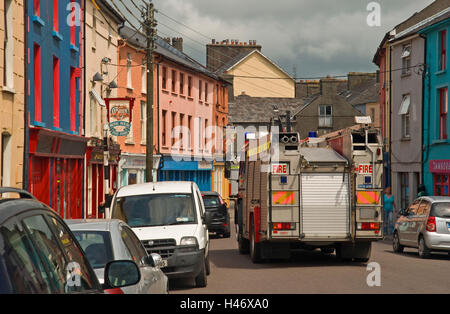 Ireland, Clonakilty, street scene, fire entry, Stock Photo