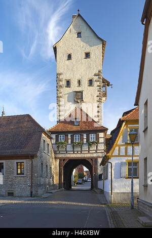Upper gate in Mainbernheim, Lower Franconia, Bavaria, Germany Stock Photo