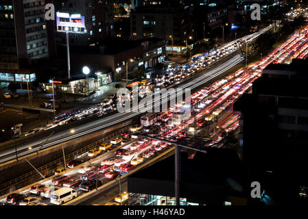 Bogota nocturna city night movement Stock Photo