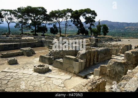 Greece, Crete, Festos, palace Festos, ruin, Stock Photo