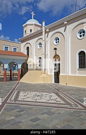 Greece, island Fondling, church Agia Paraskevi, Stock Photo