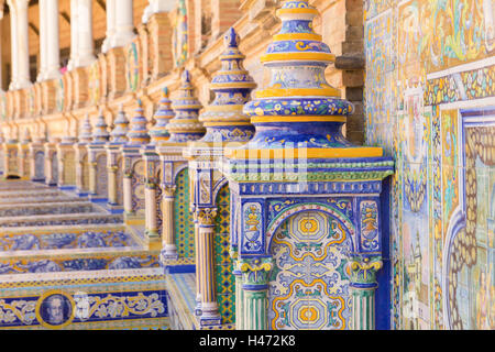 plaza espana seville ceramic decoration Stock Photo