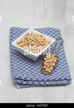 Soybeans, Glycine max, from organic cultivation Stock Photo