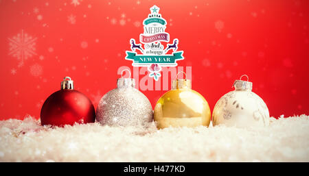 Composite image of christmas message Stock Photo