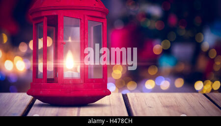 Composite image of red lantern on white background Stock Photo
