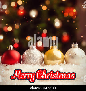 Composite image of merry christmas Stock Photo