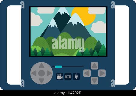 screen remote control for drones Stock Vector