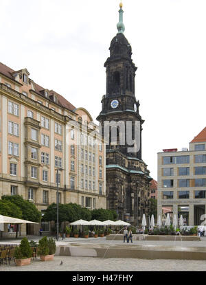 Kreuzkirche in Dresden, Stock Photo