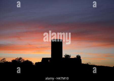 Germany, Hessen, Fritzlar, light vantage point, evening mood, Stock Photo