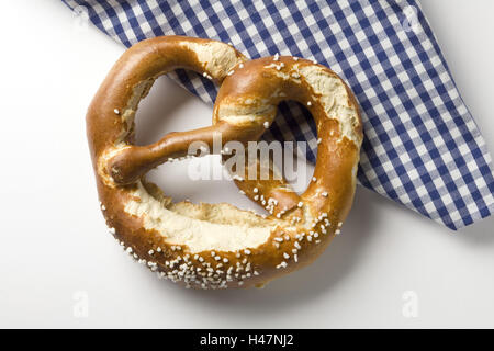 Breze on white-blue napkin, Stock Photo