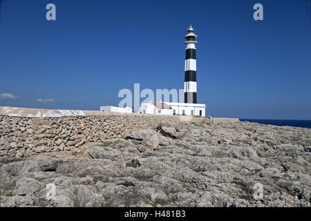 Lighthouse in Cap d'artrutx, Menorca, Stock Photo