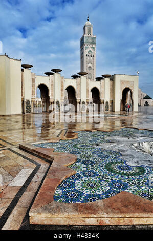 View of the Grand Mosque of Hassan II, Casablanca's most impressive sight, completed in 1994. Stock Photo