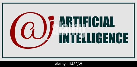Artificial intelligence emblem Stock Vector