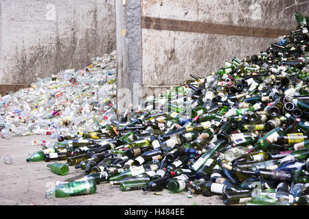 Recycling yard, bottles, sorted, Stock Photo
