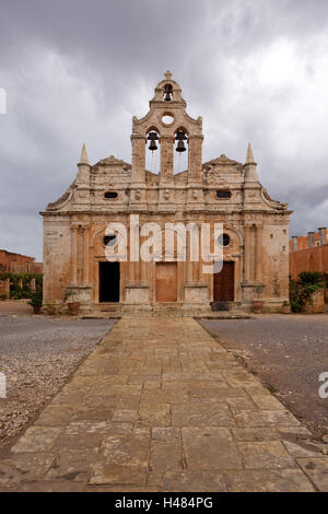 Greece, Crete, national shrine Moni Arkadi, minster, Stock Photo