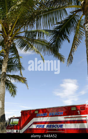 Miami Beach Fire Rescue Vehicle South Beach Florida Usa Stock Photo - Alamy