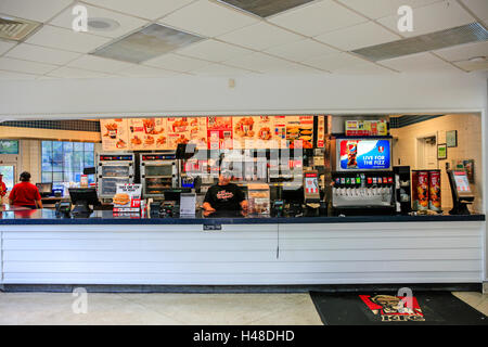 Modern day KFC inside the Harland Sanders Cafe and Museum in Corbin KY, the oldest KFC in the World Stock Photo