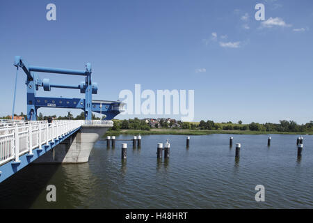 Germany, Mecklenburg-West Pomerania, Wolgast, Peenebrücke, Stock Photo