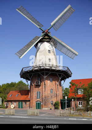 Germany, Lower Saxony, Bad Zwischenahn (town), Querensteder mill Stock Photo