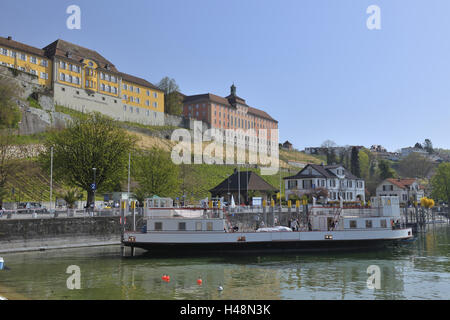 Lake of Constance, harbour, state vineyard, sea castle, Baden-Wurttemberg, Germany,