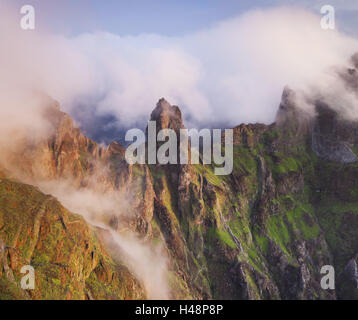 Pico Gato, view from the Miradouro Ninho da Manta, Arieiro, Madeira, Portugal, Pico Gato, view from the Miradouro Ninho da Manta, Arieiro, Madeira, Portugal,