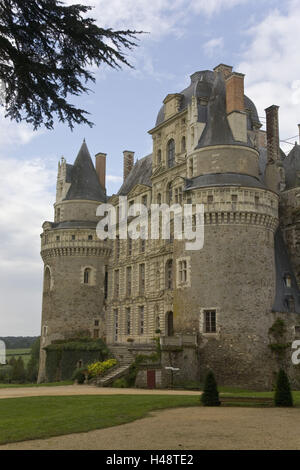 France, Maine-et-Loire, Angers, Chateau de Brissac, Stock Photo